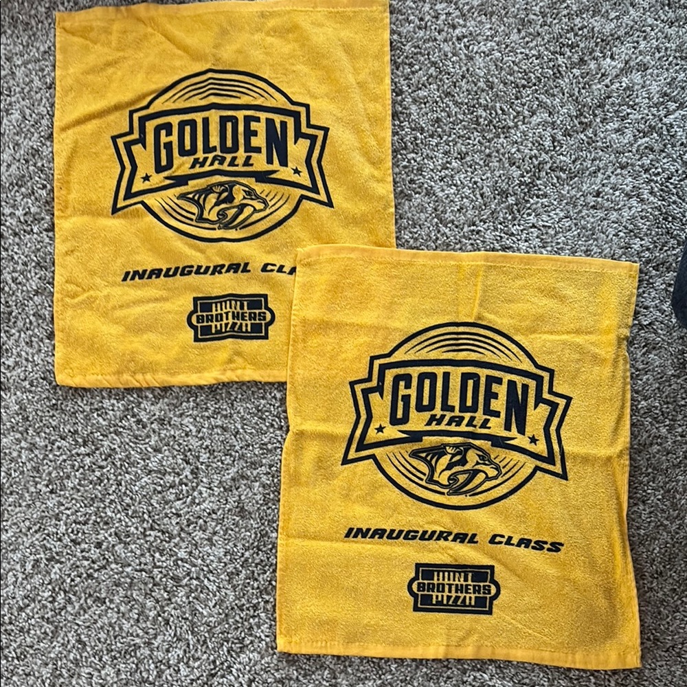 Nashville Preds Yellow Bath Towels